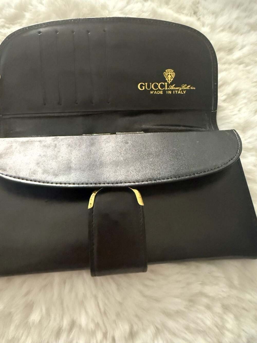 Authentic Vintage Gucci Sherry Line Long Wallet with Green and Red Web and Gold - Picture 10 of 10
